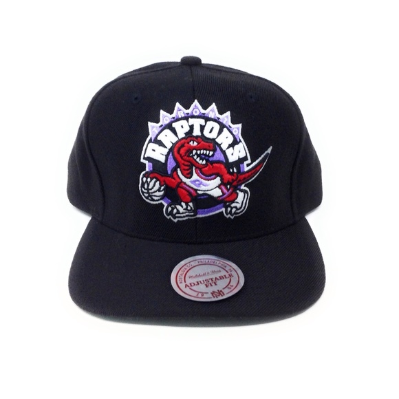 Mitchell and Ness Toronto Raptors Retro Logo Red/Purple/Black Snapback Hat - Picture 1 of 5